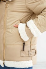 Зимняя Куртка Mila Nova К-276 бежевый — изображение 5