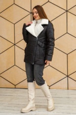 Демисезонная Куртка Mila Nova К-278 черный — изображение 3