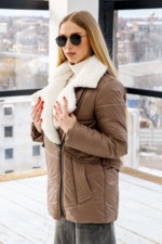 Демисезонная Куртка Mila Nova К-278 капучино — изображение 3