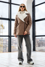 Демисезонная Куртка Mila Nova К-278 капучино — изображение 4