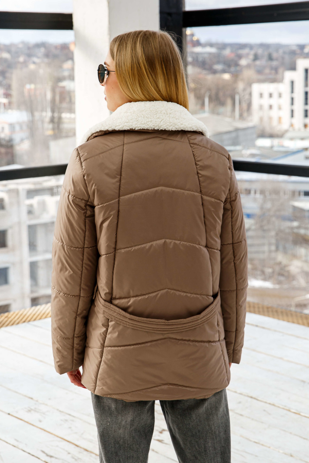 Демисезонная Куртка Mila Nova К-278 капучино — изображение 8