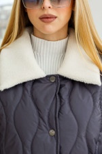 Демисезонная Куртка Mila Nova К-279 серый — изображение 5