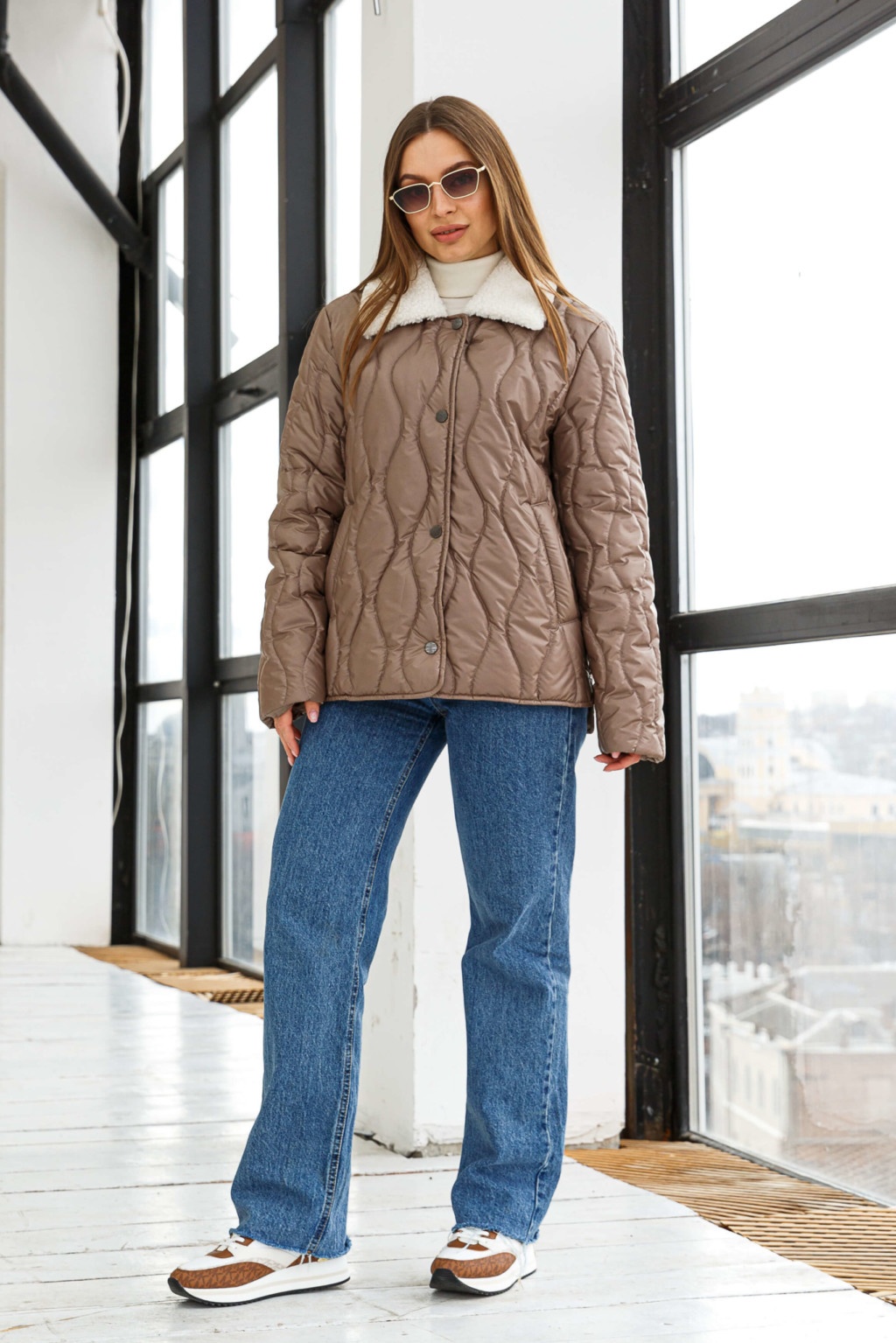 Демисезонная Куртка Mila Nova К-279 капучино — изображение 2