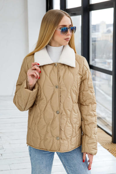 Демисезонная Куртка Mila Nova К-279 кэмел