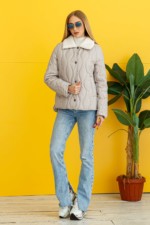 Демисезонная Куртка Mila Nova К-279 молоко — изображение 2