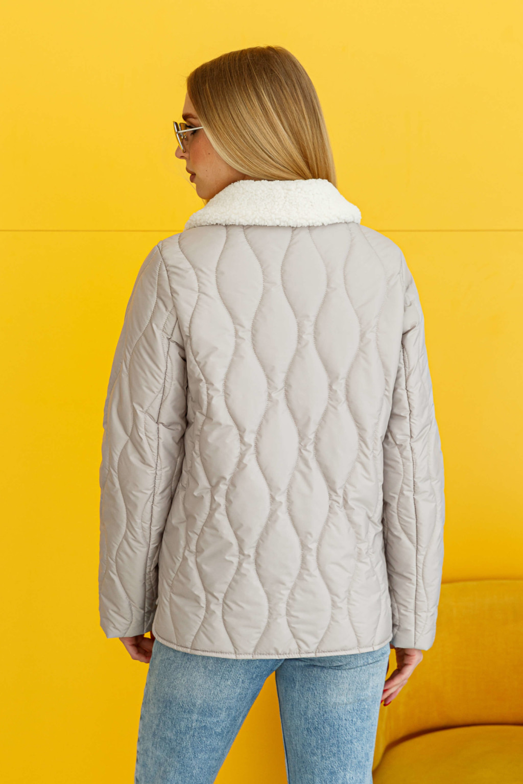Демисезонная Куртка Mila Nova К-279 молоко — изображение 3