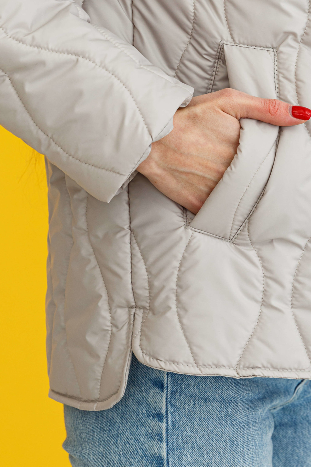 Демисезонная Куртка Mila Nova К-279 молоко — изображение 4