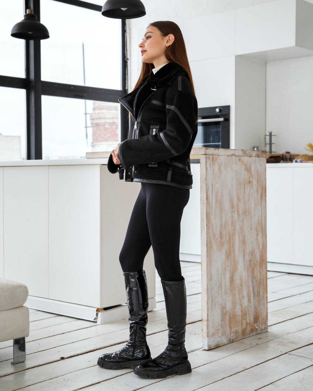 Дубленка Д-201  черный — изображение 4