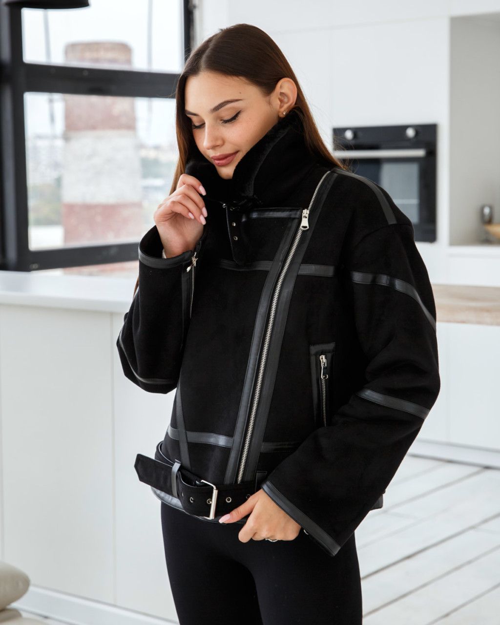 Дубленка Д-201  черный — изображение 3