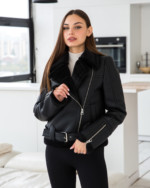 Дубленка Д-181 черный+черный — изображение 7