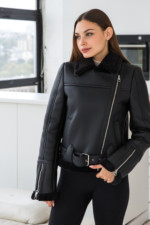 Дубленка Д-181 черный+черный