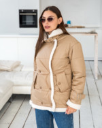 Демисезонная Куртка Mila Nova К-254 кемел — изображение 5