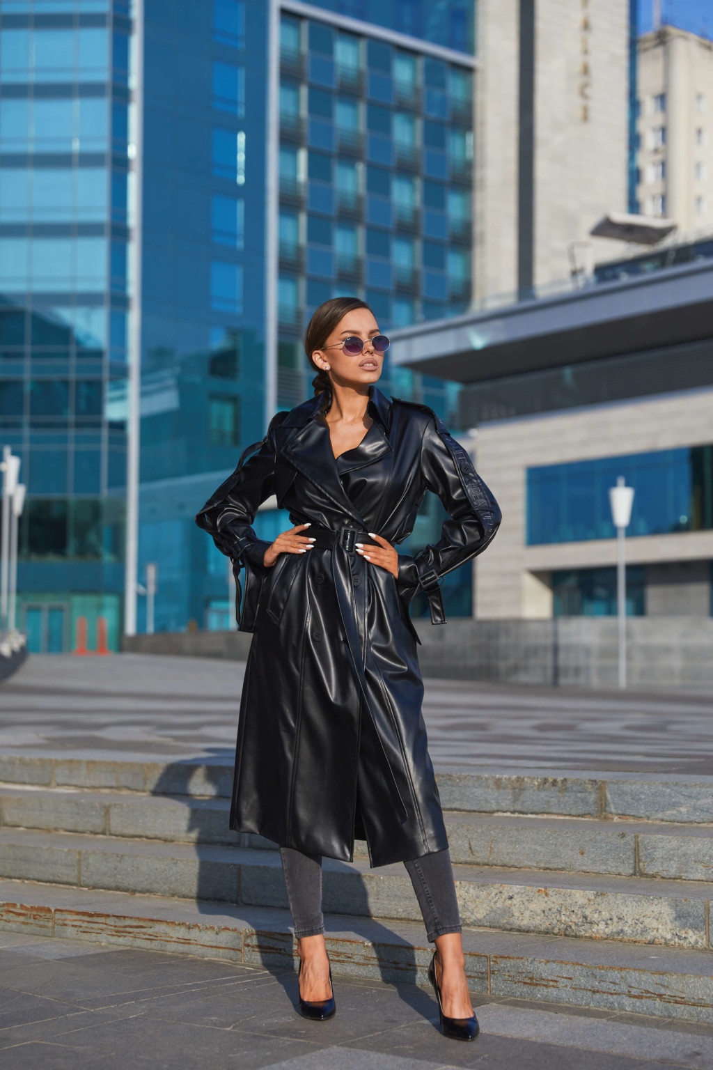 Демисезонный тренч Mila Nova ПВ-180 черный — изображение 1