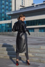 Демисезонный тренч Mila Nova ПВ-180 черный — изображение 3