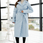 Демисезонный плащ Mila Nova ПВ-285 голубой