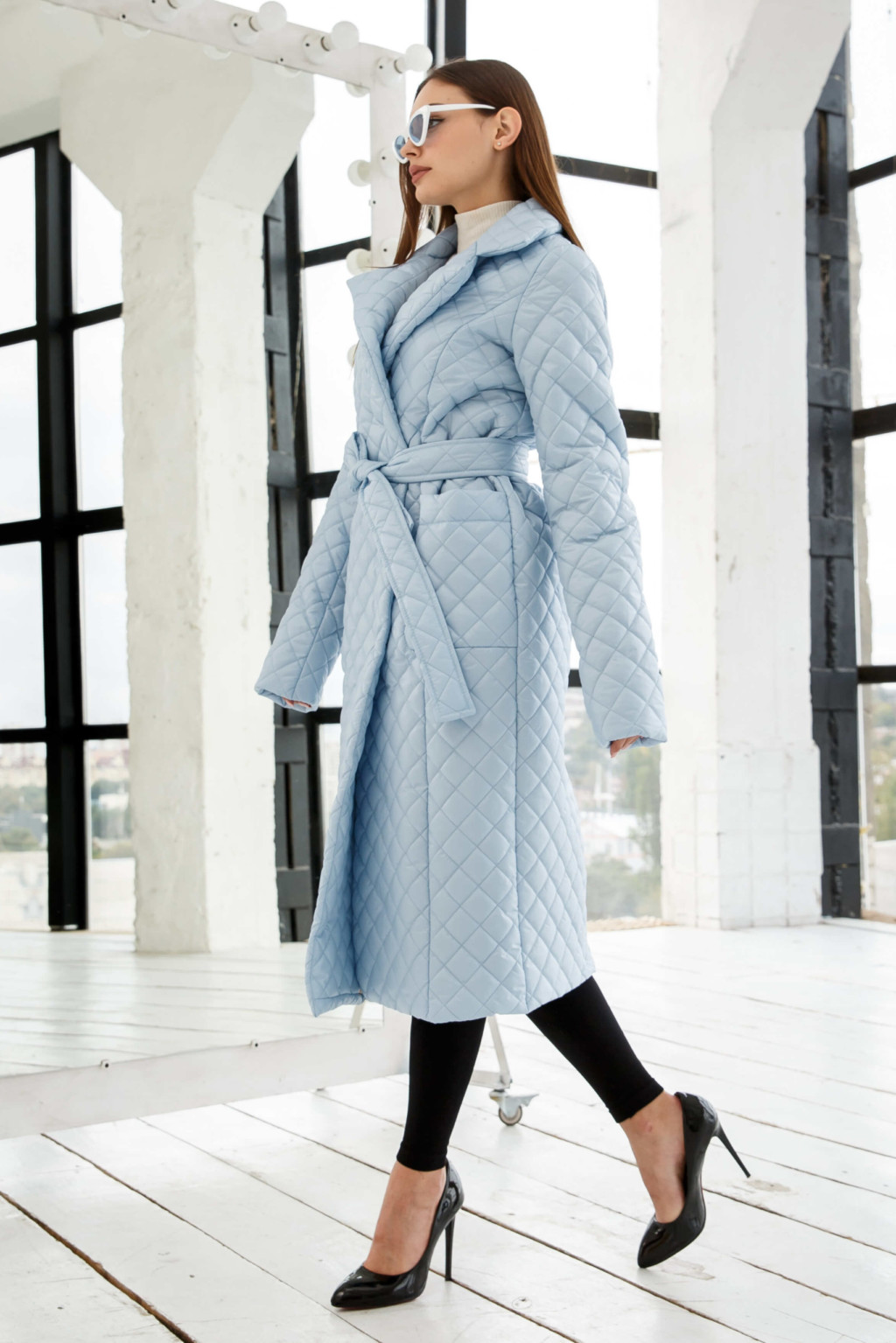 Демисезонный плащ Mila Nova ПВ-285 голубой — изображение 5