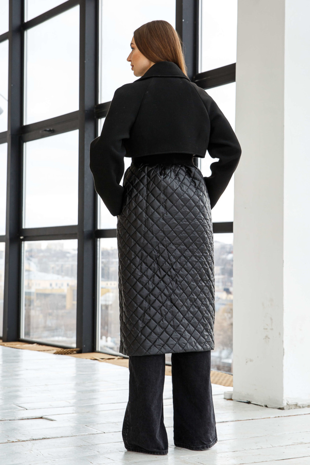 Демисезонное Пальто Mila Nova ПВ-305 черный — изображение 3