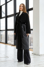Демисезонное Пальто Mila Nova ПВ-305 черный — изображение 2