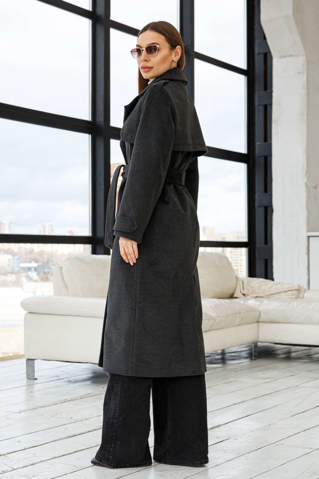 Демисезонное Пальто Mila Nova ПВ-310 графит — изображение 3