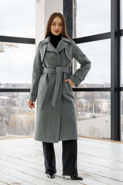 Демисезонное Пальто Mila Nova ПВ-310 серый