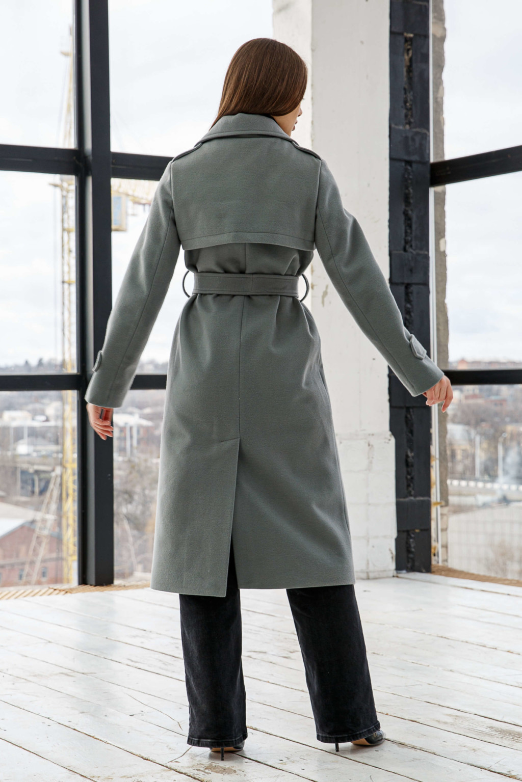 Демисезонное Пальто Mila Nova ПВ-310 серый — изображение 2