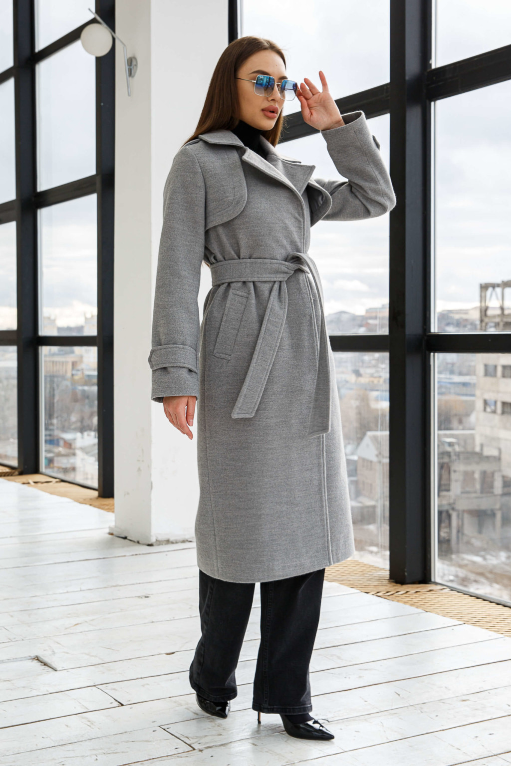 Демисезонное Пальто Mila Nova ПВ-310 светло-серый — изображение 2