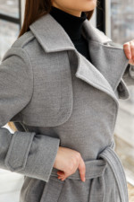 Демисезонное Пальто Mila Nova ПВ-310 светло-серый — изображение 4