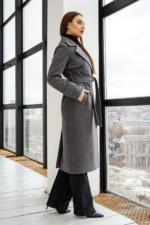 Демисезонное Пальто Mila Nova ПВ-310 темно-серый — изображение 2