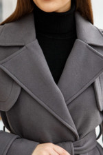 Демисезонное Пальто Mila Nova ПВ-310 темно-серый — изображение 4