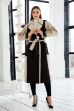 Демисезонный Тренч Mila Nova Q-102 бежевый — изображение 2