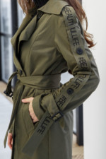 Демисезонный тренч Mila Nova Q-44 хаки — изображение 6