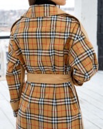 Демісезонний тренч Mila Nova Q-84 кемел+руда клітинка - Зображення 6