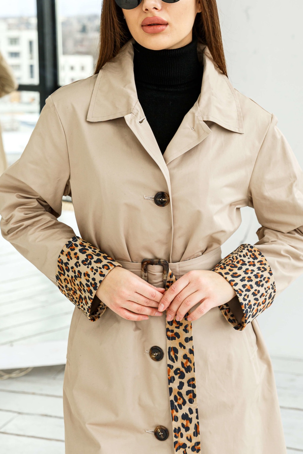 Демисезонный Плащ Mila Nova Q-90 бежевый — изображение 5