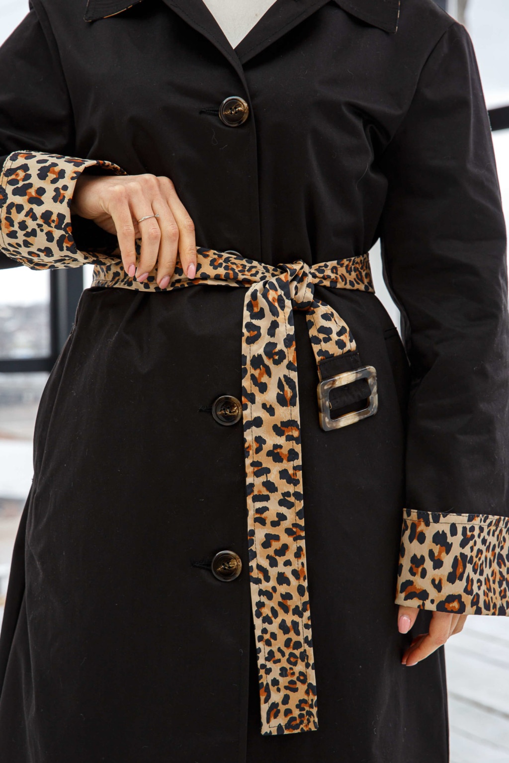 Демисезонный Плащ Mila Nova Q-90 черный — изображение 6