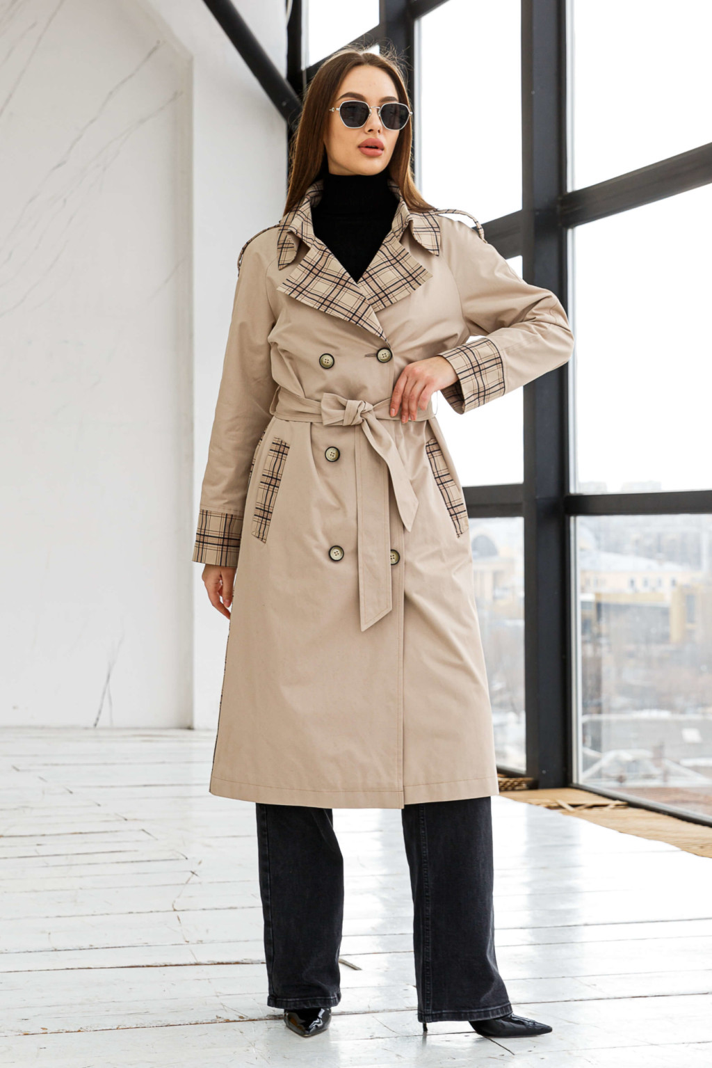 Демисезонный Тренч Mila Nova Q-92 бежевый — изображение 1