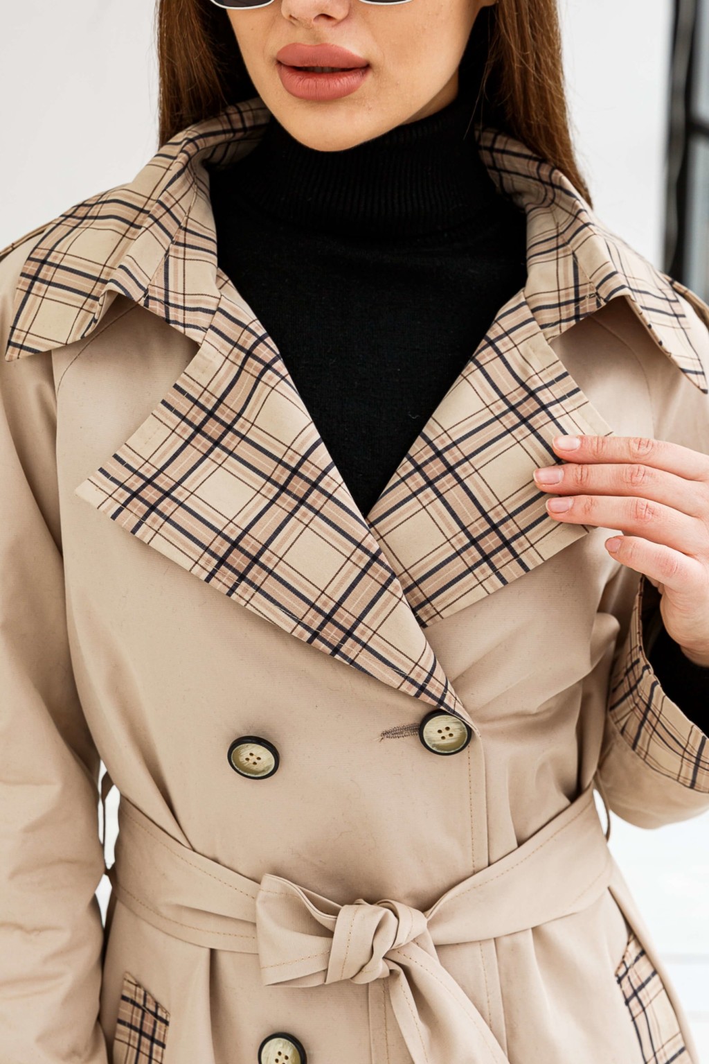 Демисезонный Тренч Mila Nova Q-92 бежевый — изображение 6