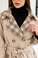 Демисезонный Тренч Mila Nova Q-92 бежевый — изображение 6