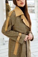 Демисезонный Тренч Mila Nova Q-93 хаки — изображение 5