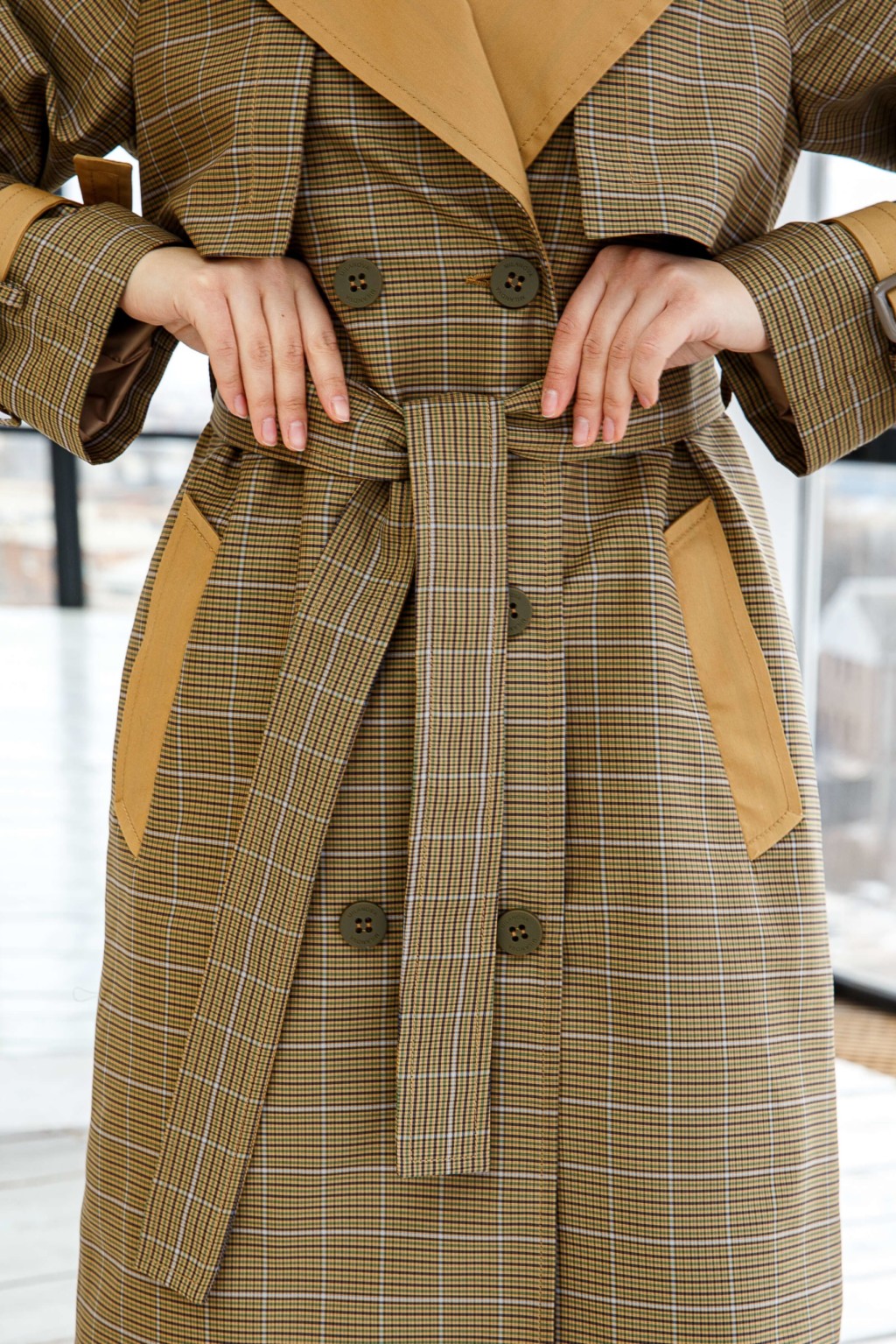 Демисезонный Тренч Mila Nova Q-93 хаки — изображение 9