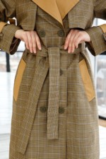 Демисезонный Тренч Mila Nova Q-93 хаки — изображение 9