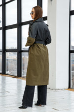 Демисезонный Тренч Mila Nova Q-94 хаки — изображение 2