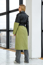 Демисезонный Тренч Mila Nova Q-94 оливка — изображение 3