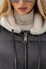 Зимняя Куртка Mila Nova К-271 серый — изображение 7