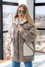 Зимняя Куртка Mila Nova К-271 капучино