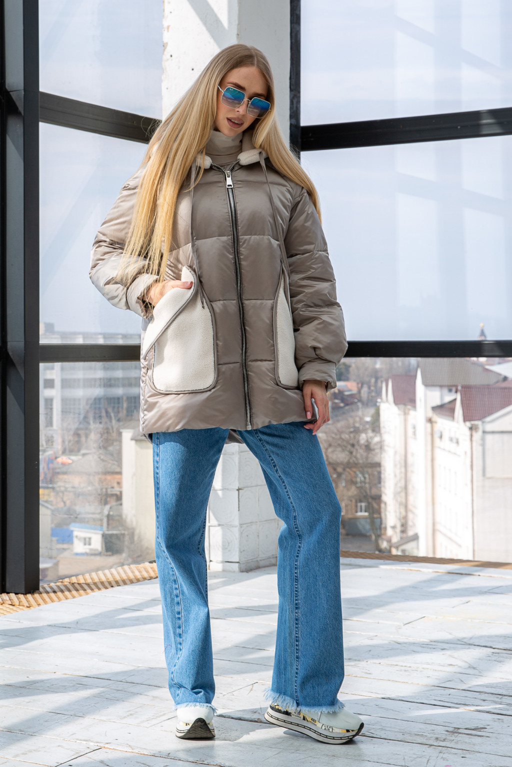 Зимняя Куртка Mila Nova К-271 капучино — изображение 2