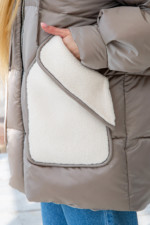 Зимняя Куртка Mila Nova К-271 капучино — изображение 7