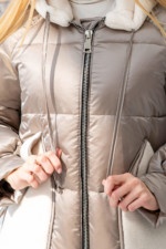 Зимняя Куртка Mila Nova К-271 капучино — изображение 5