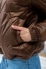 Демисезонная Куртка Mila Nova К-280 шоколад — изображение 6