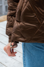 Демисезонная Куртка Mila Nova К-280 шоколад — изображение 5