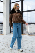 Демисезонная Куртка Mila Nova К-280 шоколад — изображение 2